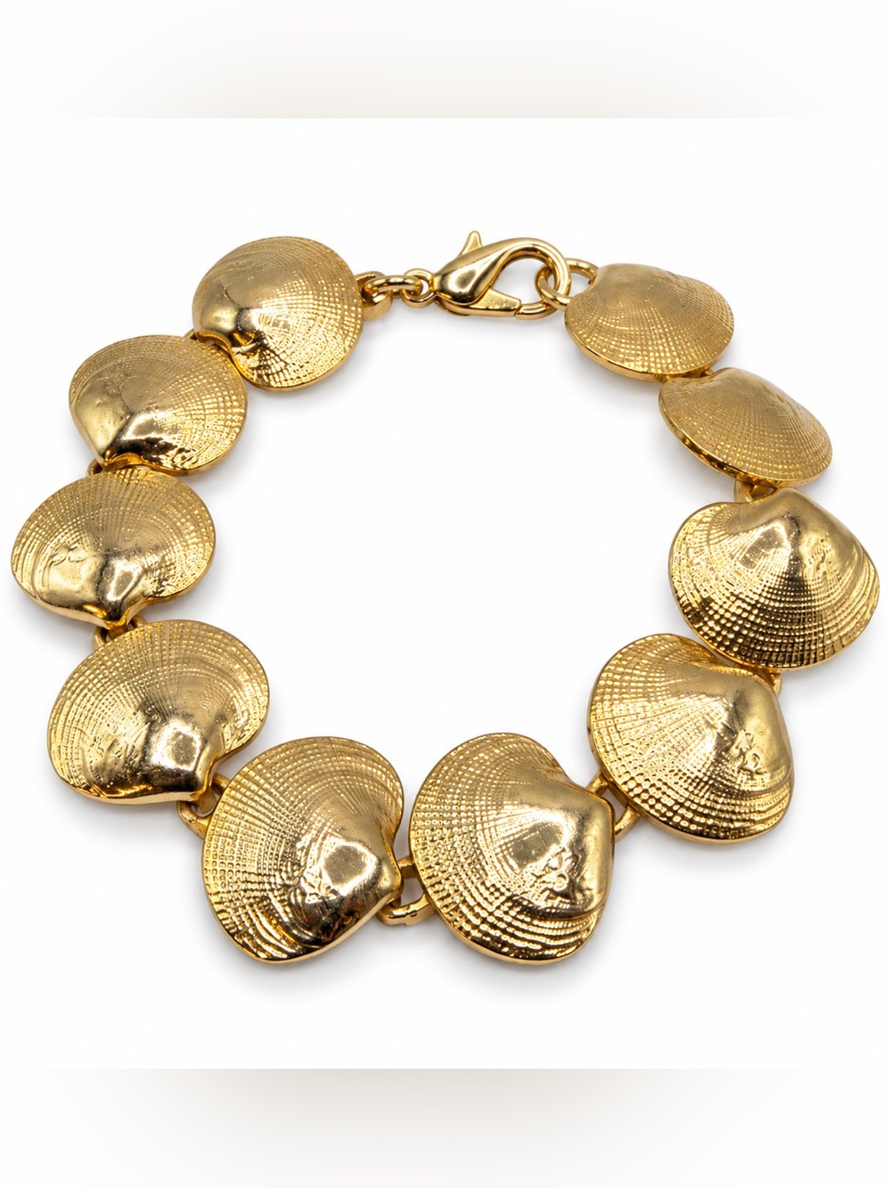 Gold Shell Link Bracelet - Women Jewelry